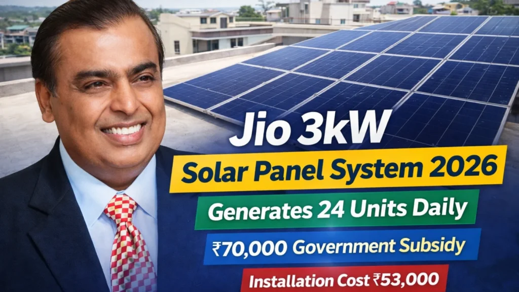 Jio 3kW Solar Panel System 2026